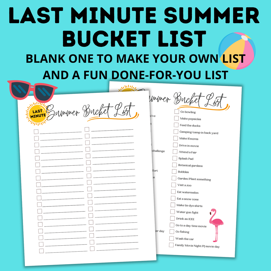 Last Minute Summer Bucket List for Kids | Summer Activities