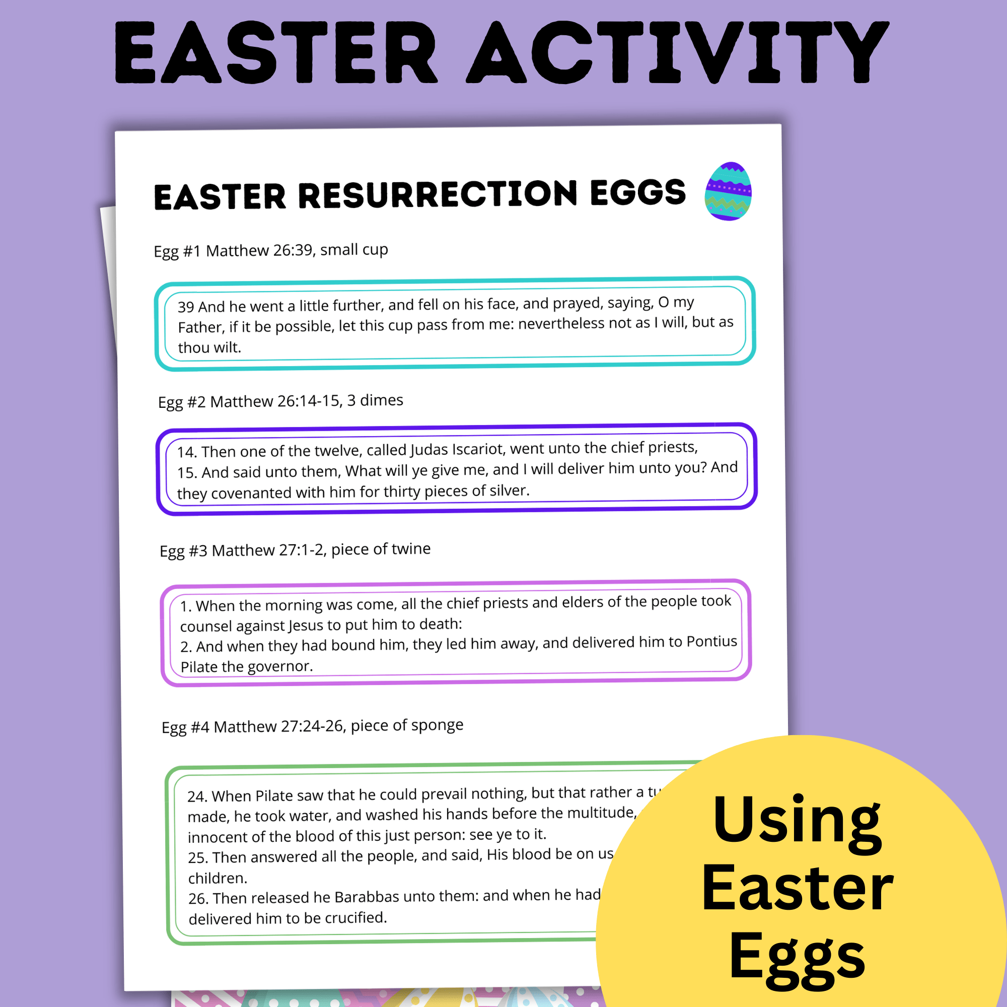 Easter Resurrection Eggs Template and Instructions | Easter Religious Eggs