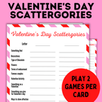 Valentine's Day Scattergories for Kids and Family