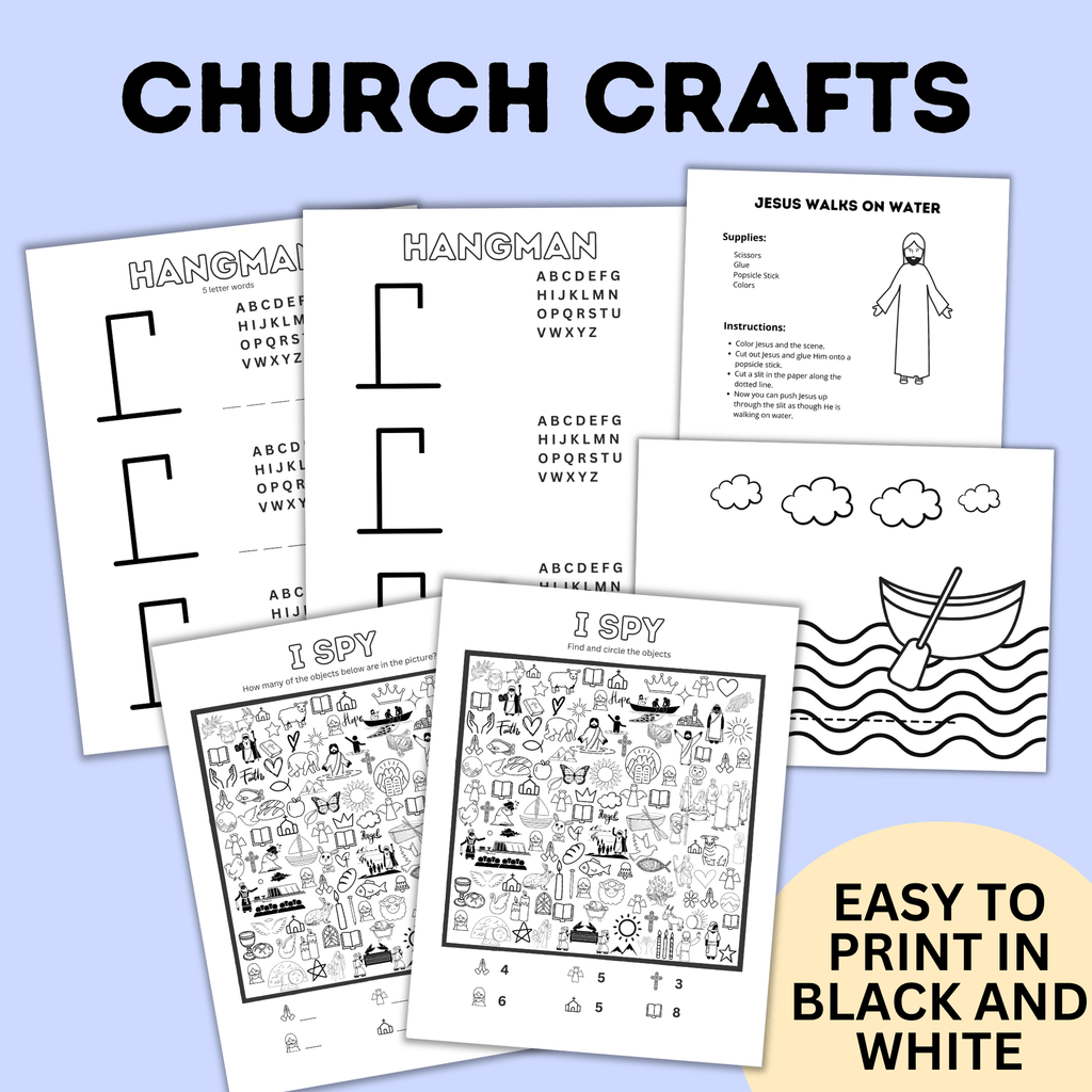 Sunday School Activity Fun Pack | Sunday School Printables | Church Activities
