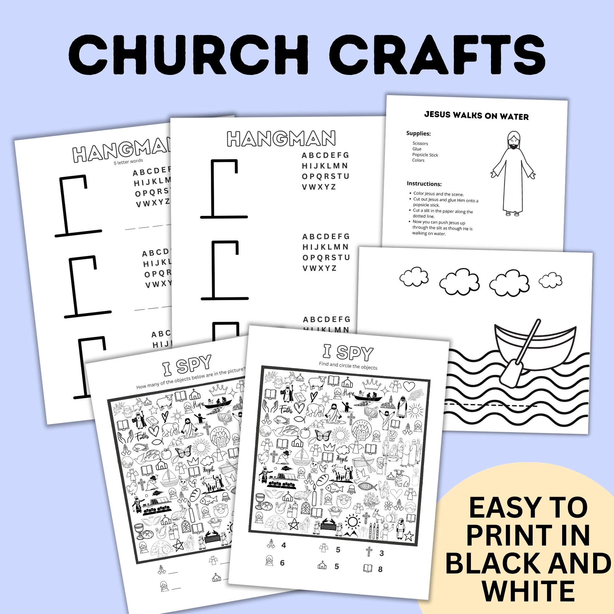 Sunday School Activity Fun Pack | Sunday School Printables | Church Activities