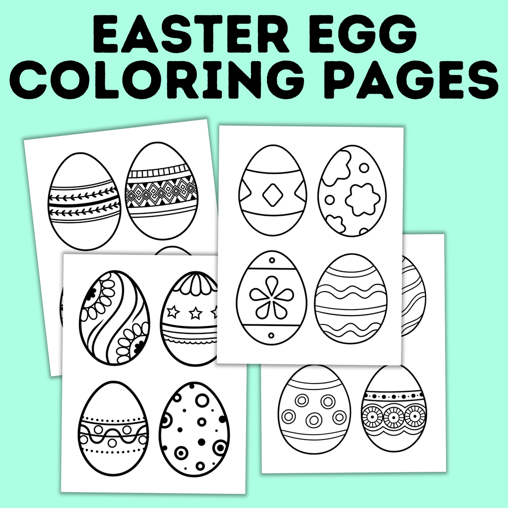 Easter Egg Coloring Pages | Easter Coloring Pages | Easter Activity | Easter Craft | Craft for Kids | Classroom Activity | Party Activity