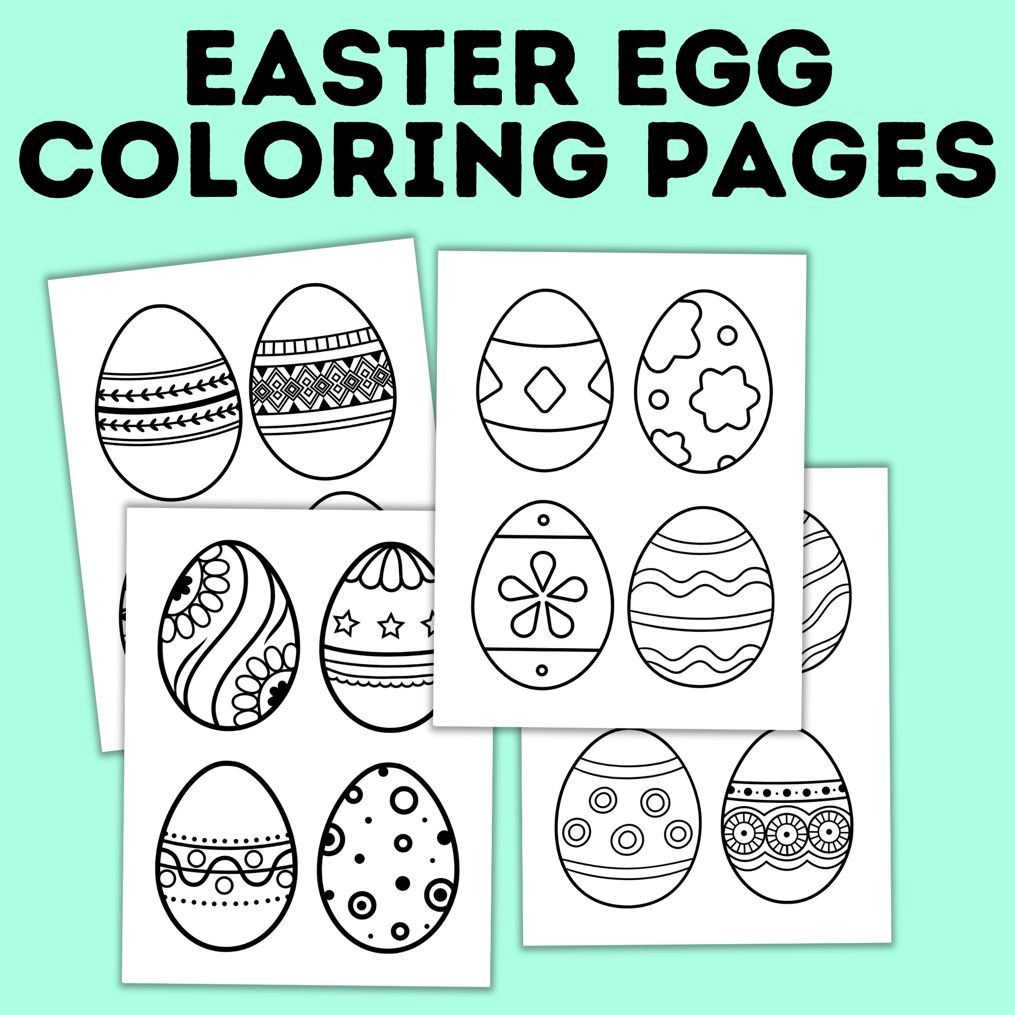 Easter Egg Coloring Pages | Easter Coloring Pages | Easter Activity | Easter Craft | Craft for Kids | Classroom Activity | Party Activity