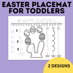 Easter Toddler Placemat | Coloring and Activity Sheet for Toddlers and Preschoolers