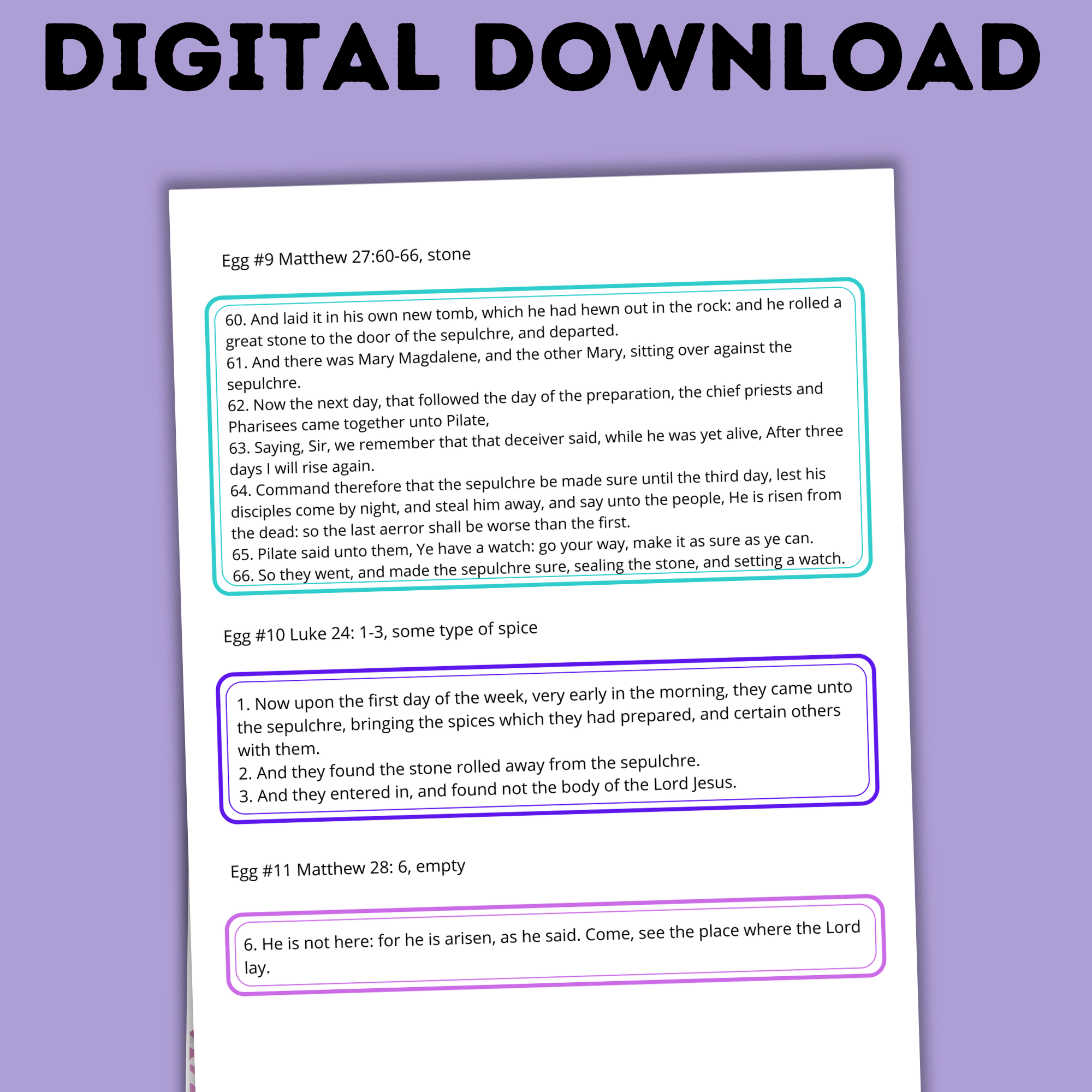 Easter Resurrection Eggs Template and Instructions | Easter Religious Eggs