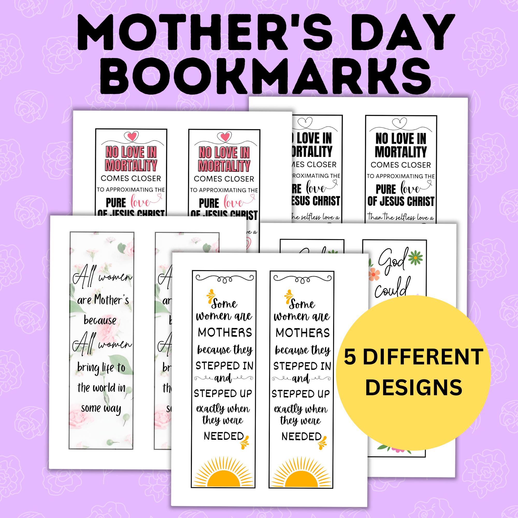 Meaningful Mother's Day Bookmarks | Gifts for Mom | Mother's Day Card