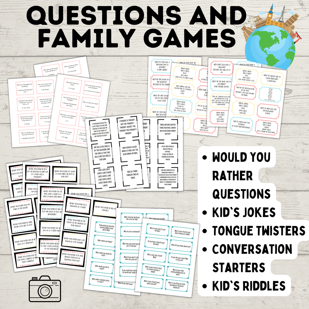 Ultimate Travel Bundle for Kids and Family | Travel Games | Travel Activities | Travel Printables | Family Travel | Kids Games