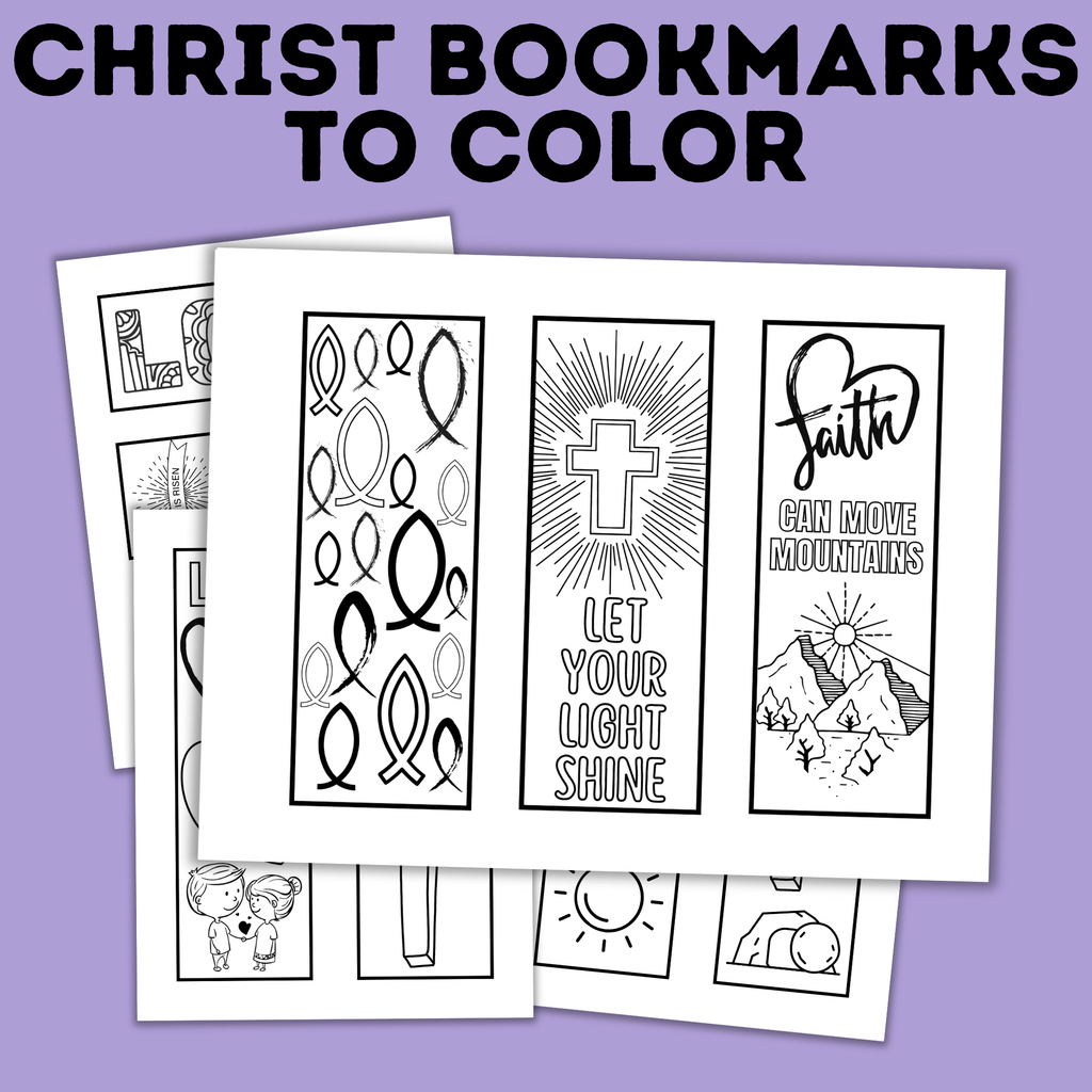 Easter Bookmarks | Kids Bookmarks | Christ Bookmarks | Coloring Pages