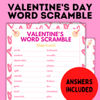 Valentine's Day Word Scramble | Kids Game