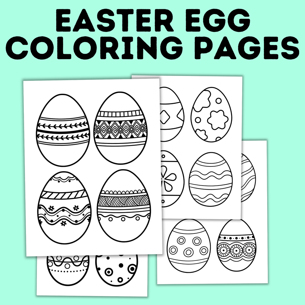 Easter Egg Coloring Pages | Easter Coloring Pages | Easter Activity | Easter Craft | Craft for Kids | Classroom Activity | Party Activity