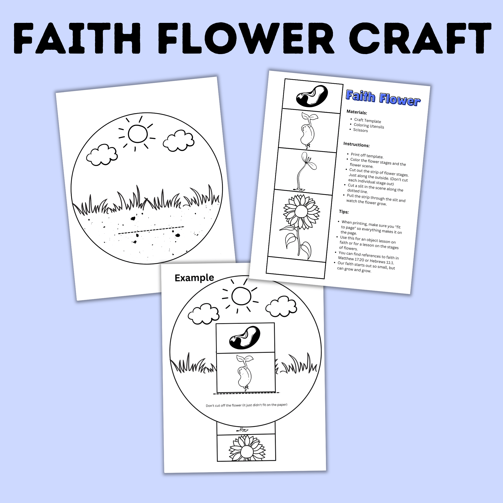 Faith Flower Craft for Kids | Sunday School Craft | Faith Craft