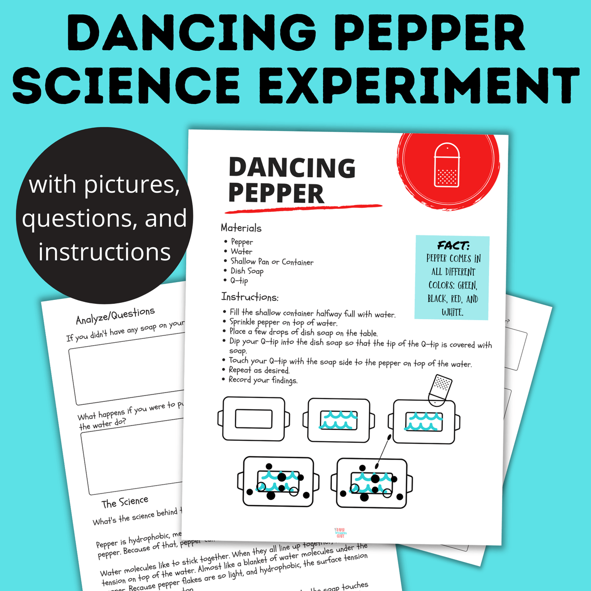 Science for Kids | STEM Activities for Kids | Dancing Pepper Science E ...