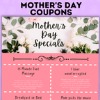 Customizable Mother's Day Coupons