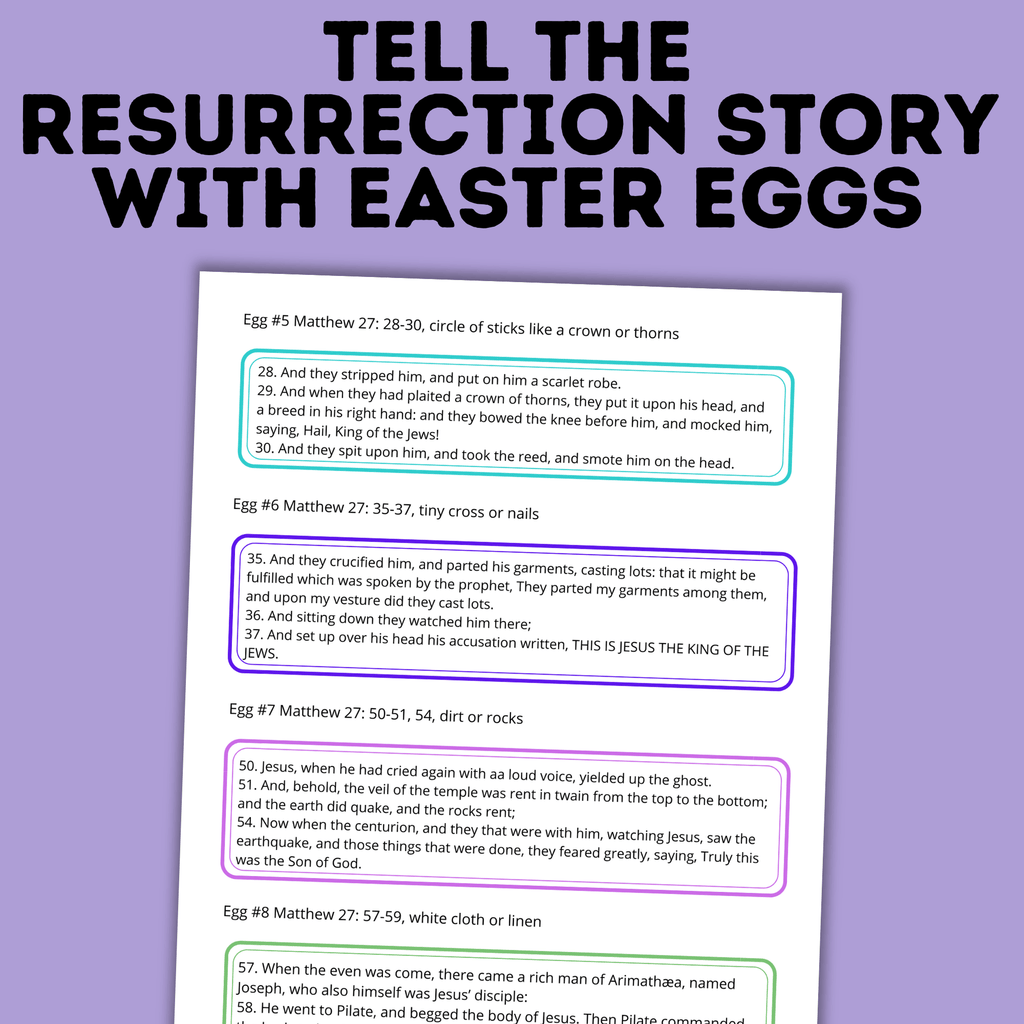 Easter Resurrection Eggs Template and Instructions | Easter Religious Eggs