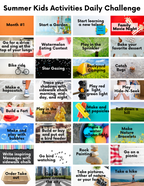 FREE Kids Summer Activities Daily Challenge