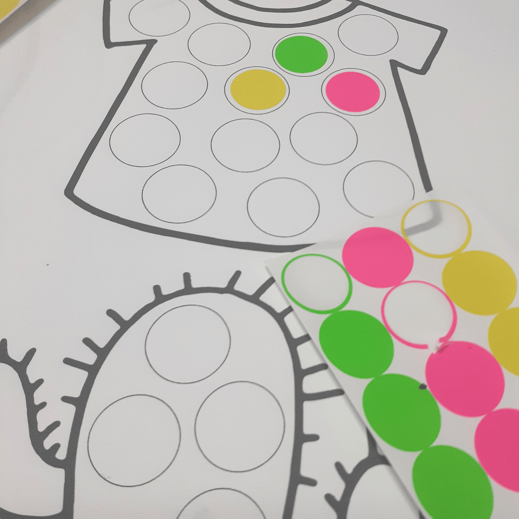 Toddler and Preschooler Dot Sticker Activity Pages