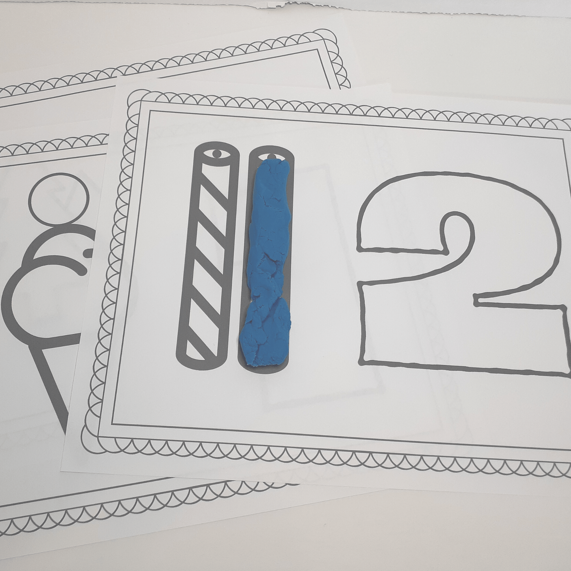 Play Doh Number and Shapes Placemats for Toddlers and Preschoolers