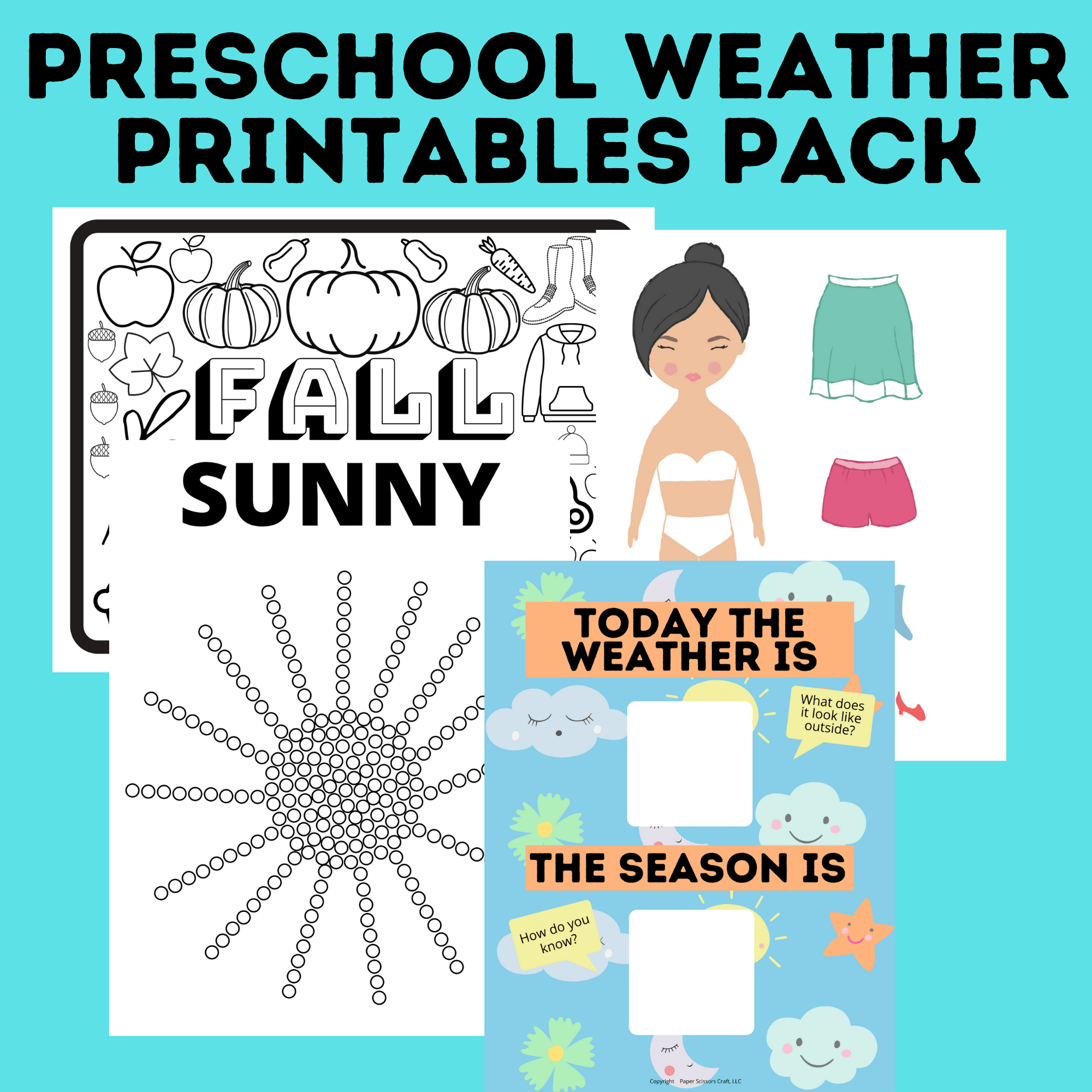 Preschool Weather Activities Printables Pack