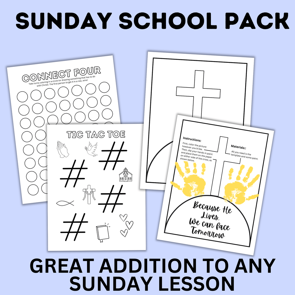 Sunday School Activity Fun Pack | Sunday School Printables | Church Activities