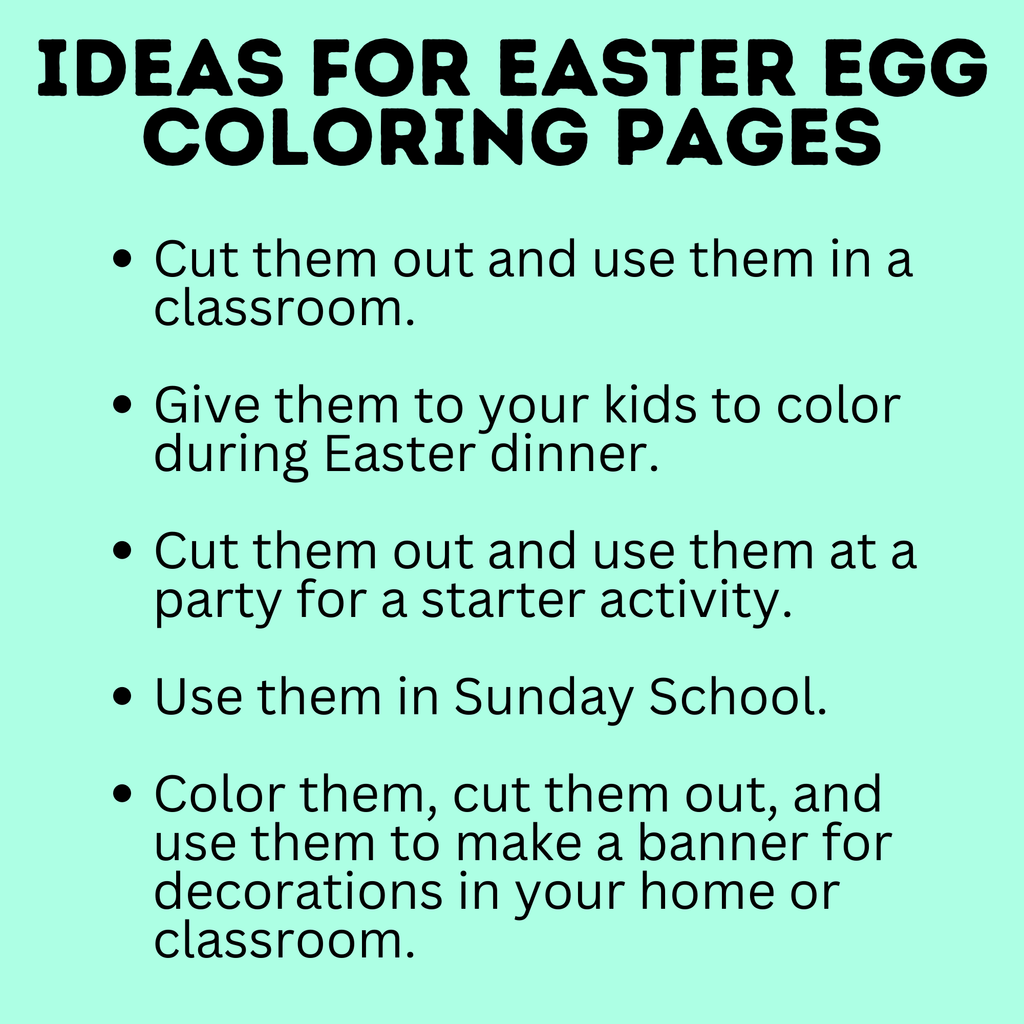 Easter Egg Coloring Pages | Easter Coloring Pages | Easter Activity | Easter Craft | Craft for Kids | Classroom Activity | Party Activity