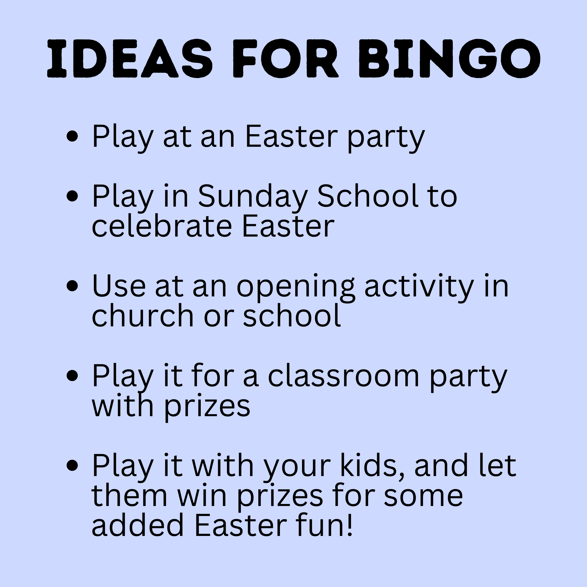 Easter Bingo | Easter Games | Easter Activity for Kids | Kids Bingo | Classroom Game | Kids Games