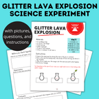 Science for Kids | Science Worksheet for Glitter Lava Explosion | Kids Science Experiment