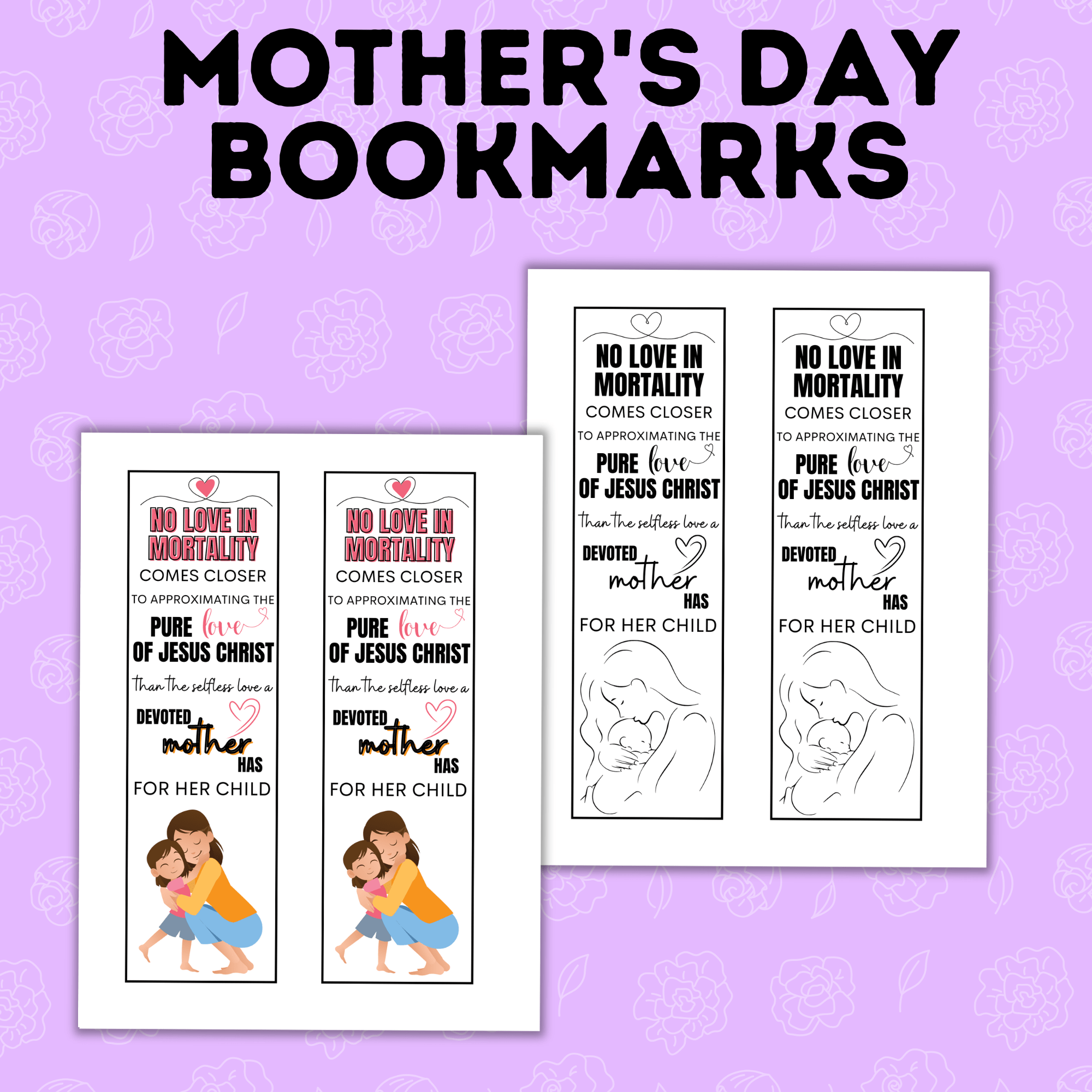 Meaningful Mother's Day Bookmarks | Gifts for Mom | Mother's Day Card