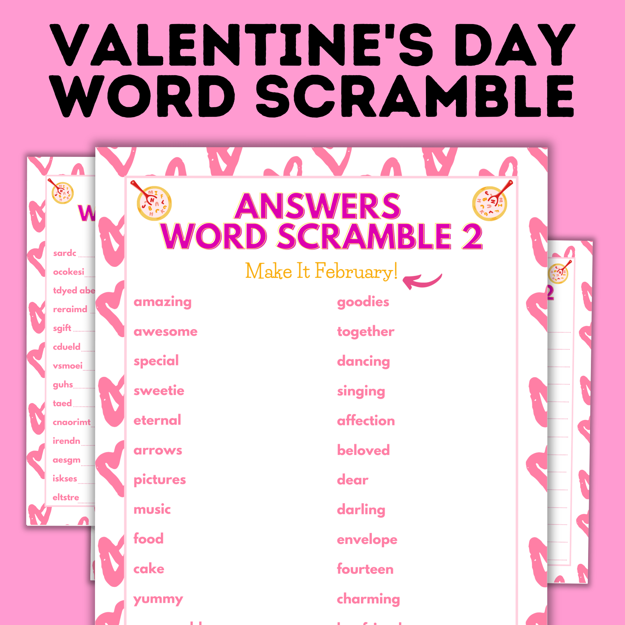 Valentine's Day Word Scramble | Kids Game