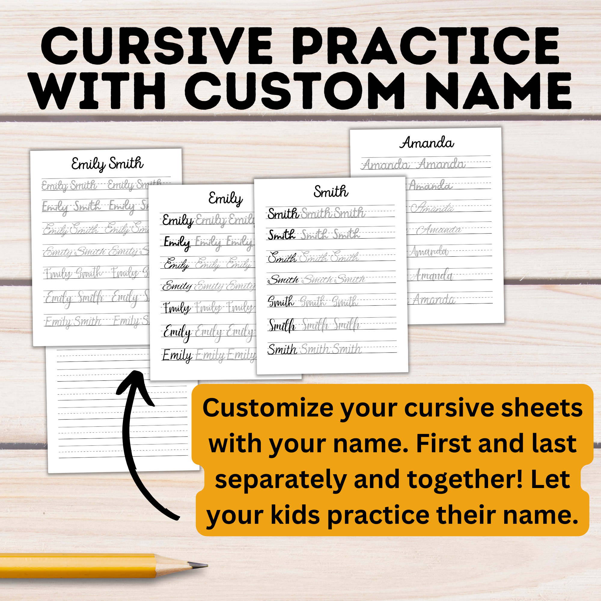 Cursive Practice with Custom Name | Practice Your Name in Cursive | Cursive Alphabet