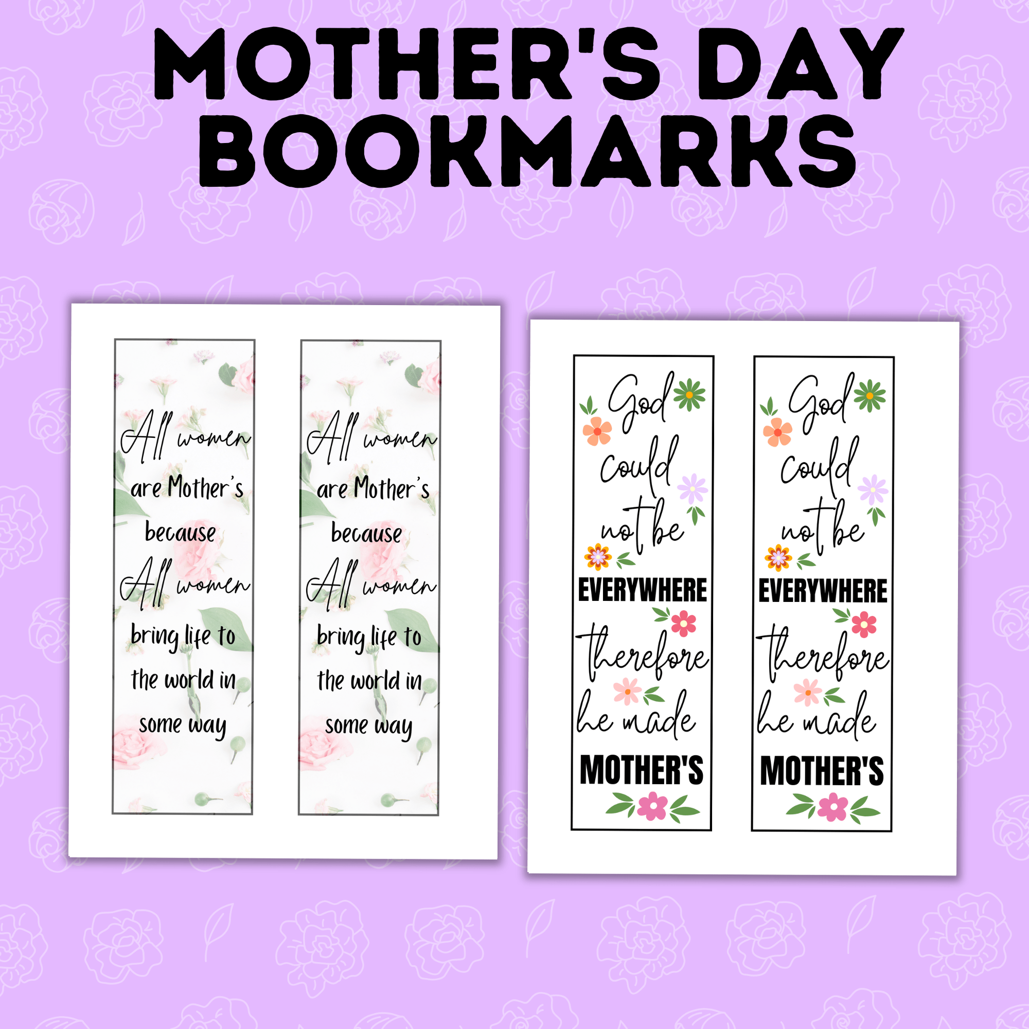 Meaningful Mother's Day Bookmarks | Gifts for Mom | Mother's Day Card