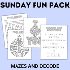 Sunday School Activity Fun Pack | Sunday School Printables | Church Activities
