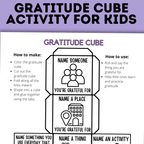 Gratitude Cube for Kids | Gratitude Activity