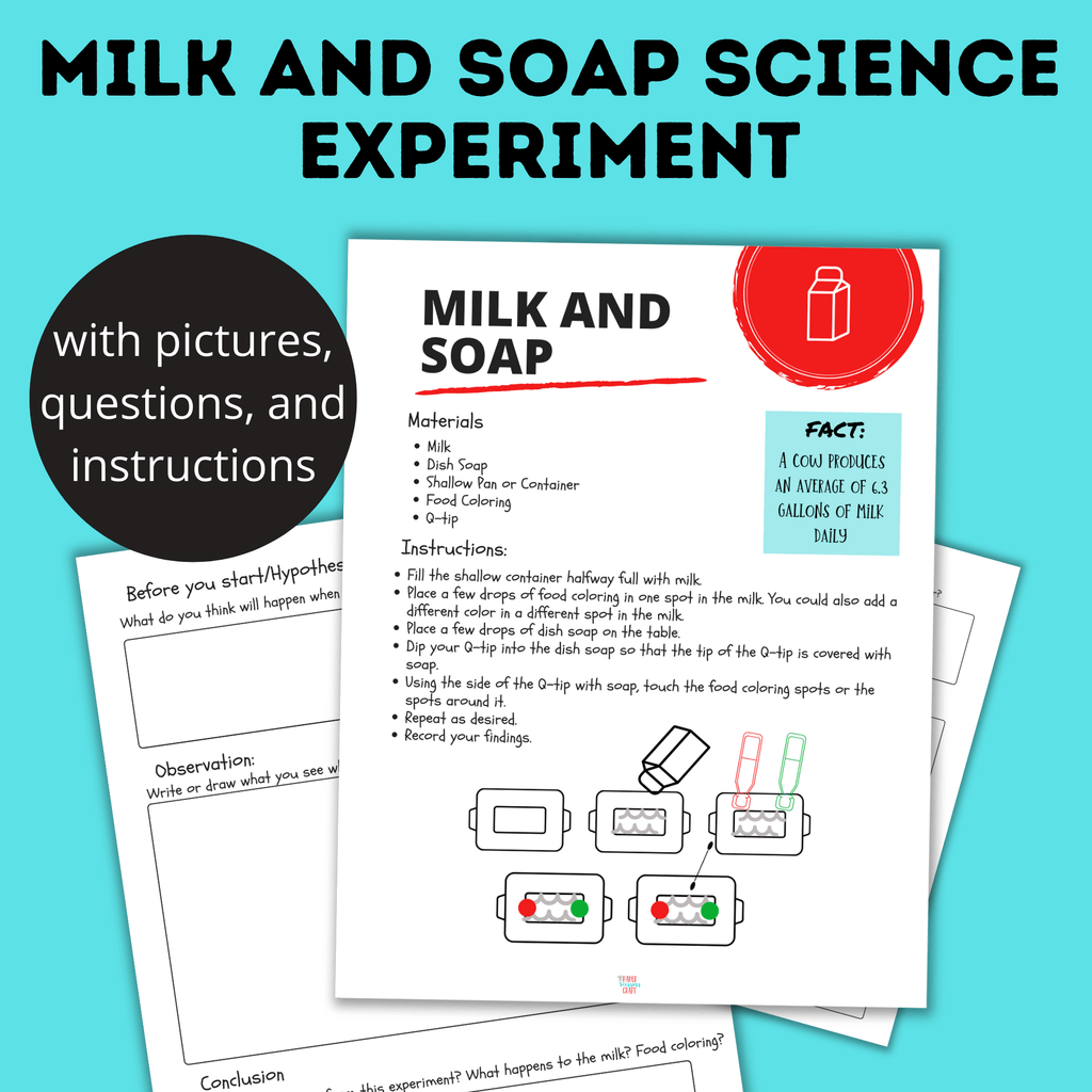 Milk and Soap Science Experiment for Kids