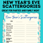 New Year's Eve Scattergories | New Years Eve Game
