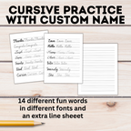 Cursive Practice with Custom Name | Practice Your Name in Cursive | Cursive Alphabet