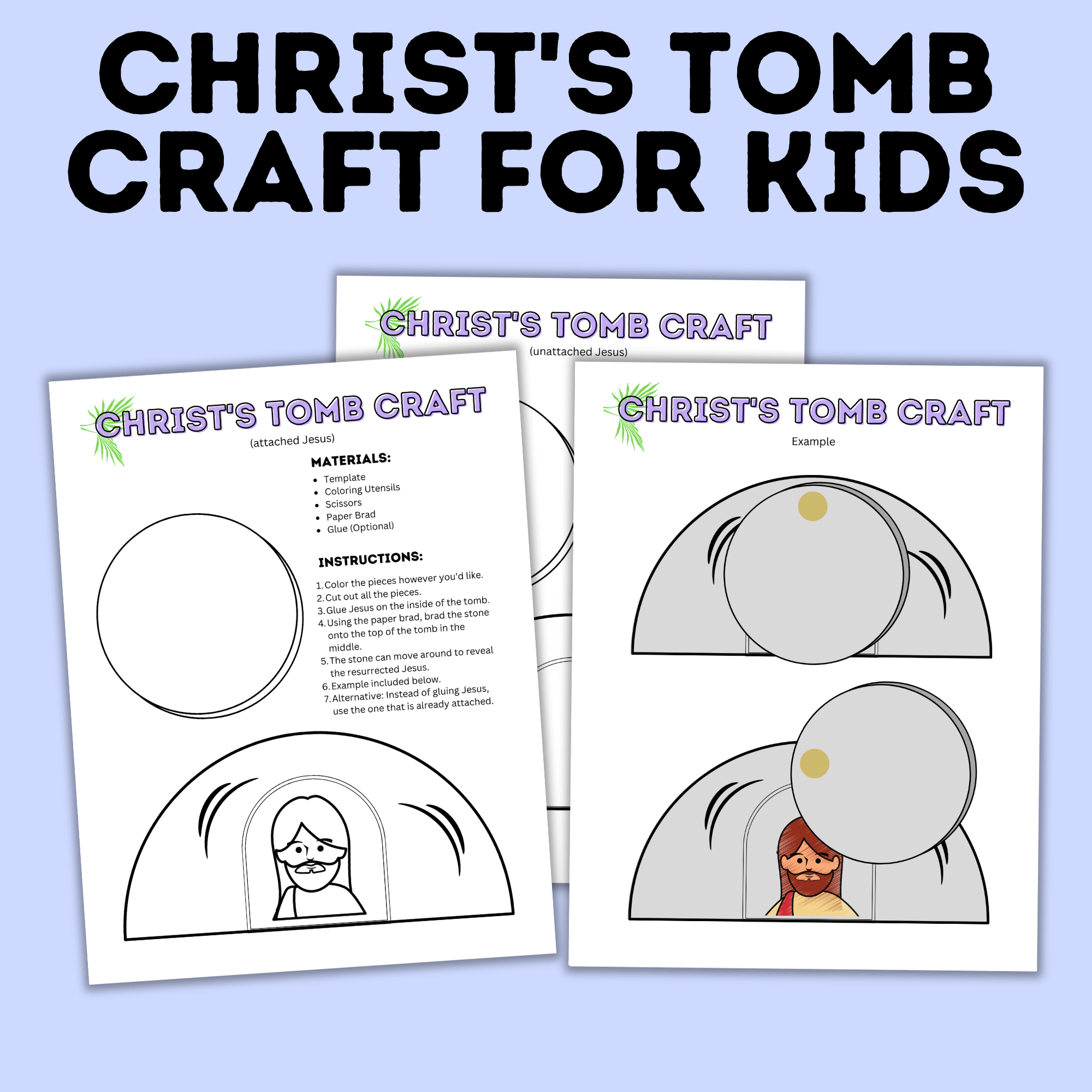 Easter Craft Template | Kids Crafts | Resurrection Crafts