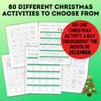 Kid's Christmas Activity Advent Calendar | Christmas Calendar | Christmas Activities and Bucket List