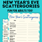 New Year's Eve Scattergories | New Years Eve Game