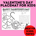 Valentine's Day Party Place Mat for Kids