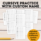 Cursive Practice with Custom Name | Practice Your Name in Cursive | Cursive Alphabet