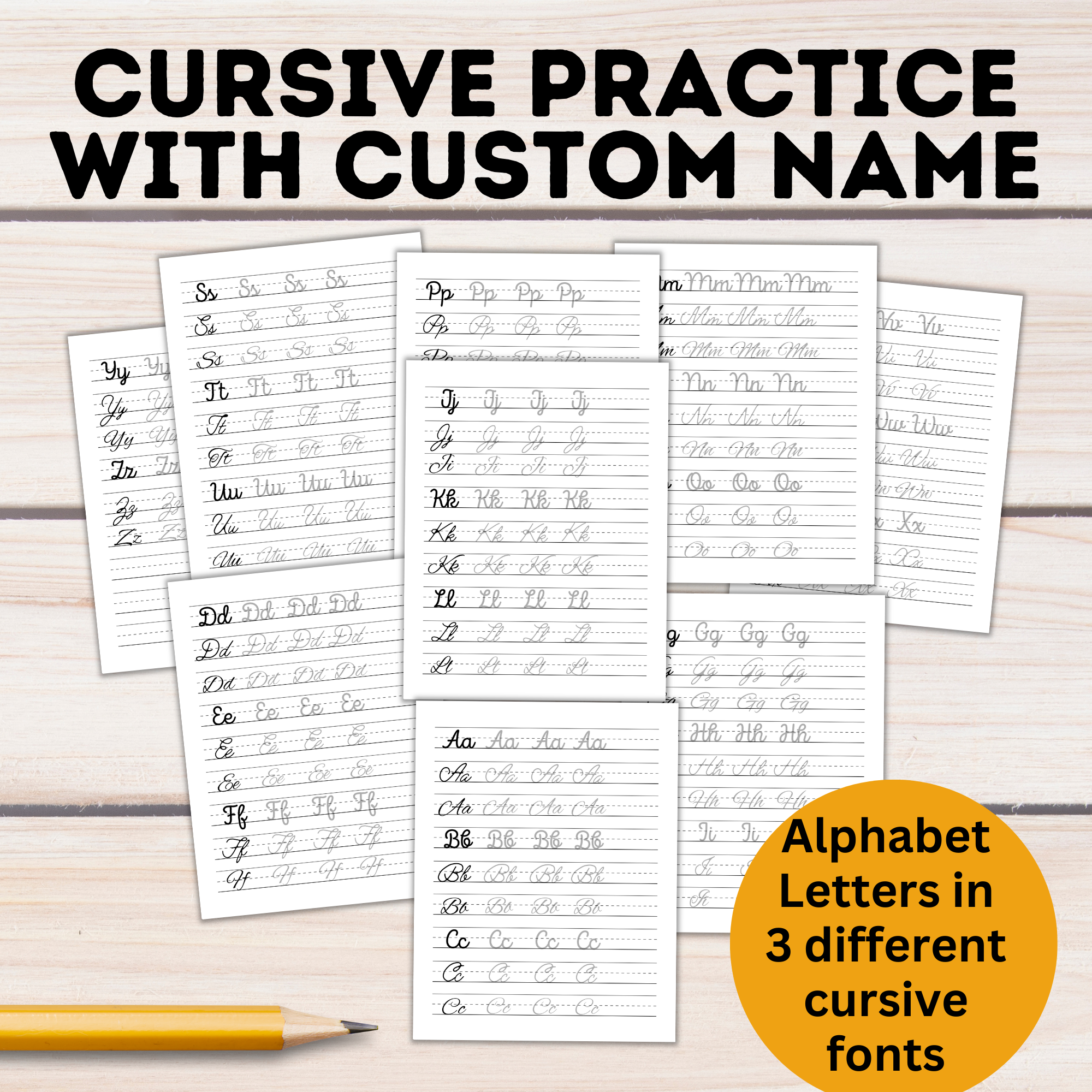 Cursive Practice with Custom Name | Practice Your Name in Cursive | Cursive Alphabet