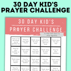 Prayer Printables for Kids | Prayer Prompts | Prayer Chart | Prayer Guide | Prayer Calendar | Prayer Activity | Sunday School Activity