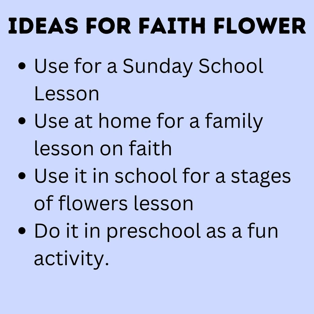 Faith Flower Craft for Kids | Sunday School Craft | Faith Craft