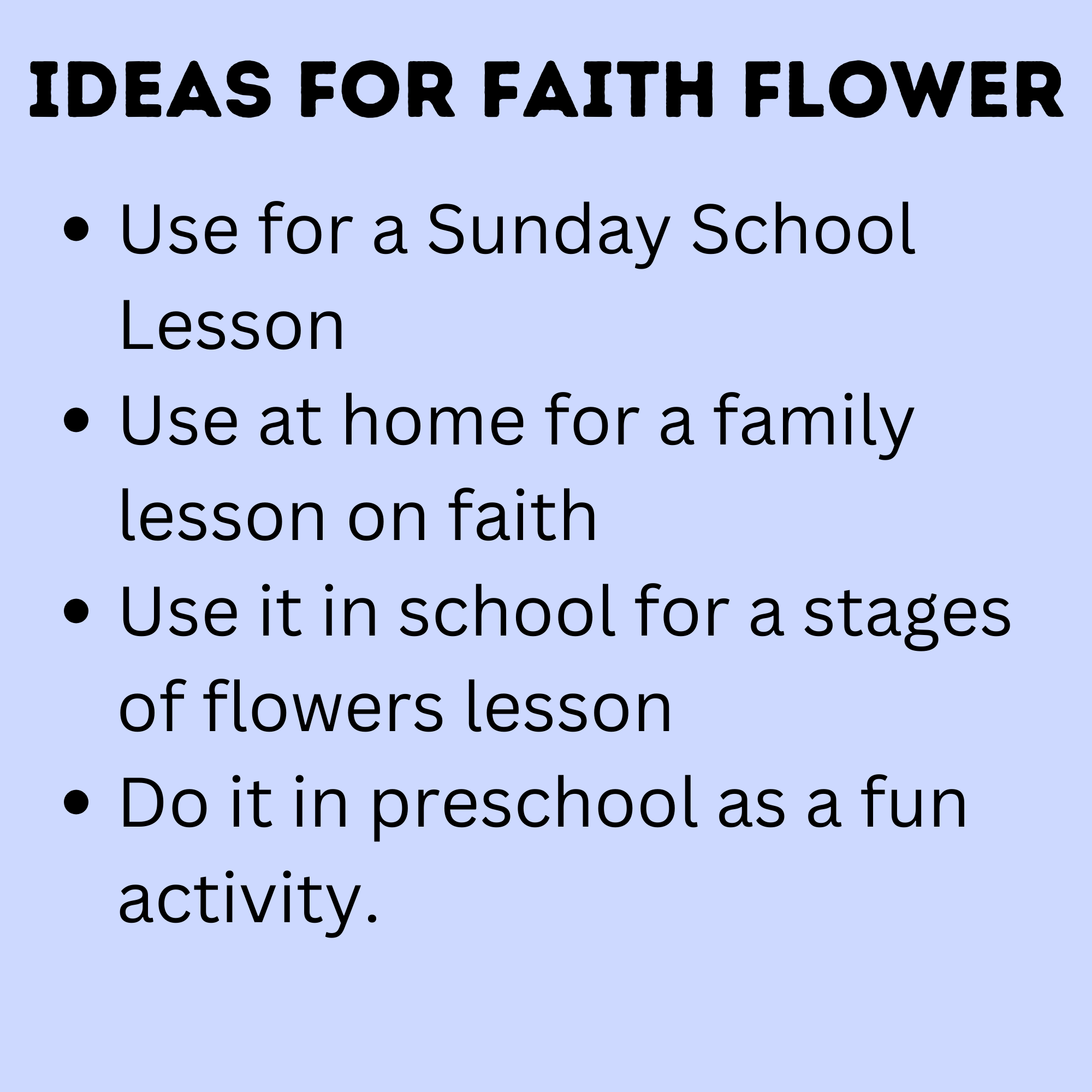 Faith Flower Craft for Kids | Sunday School Craft | Faith Craft