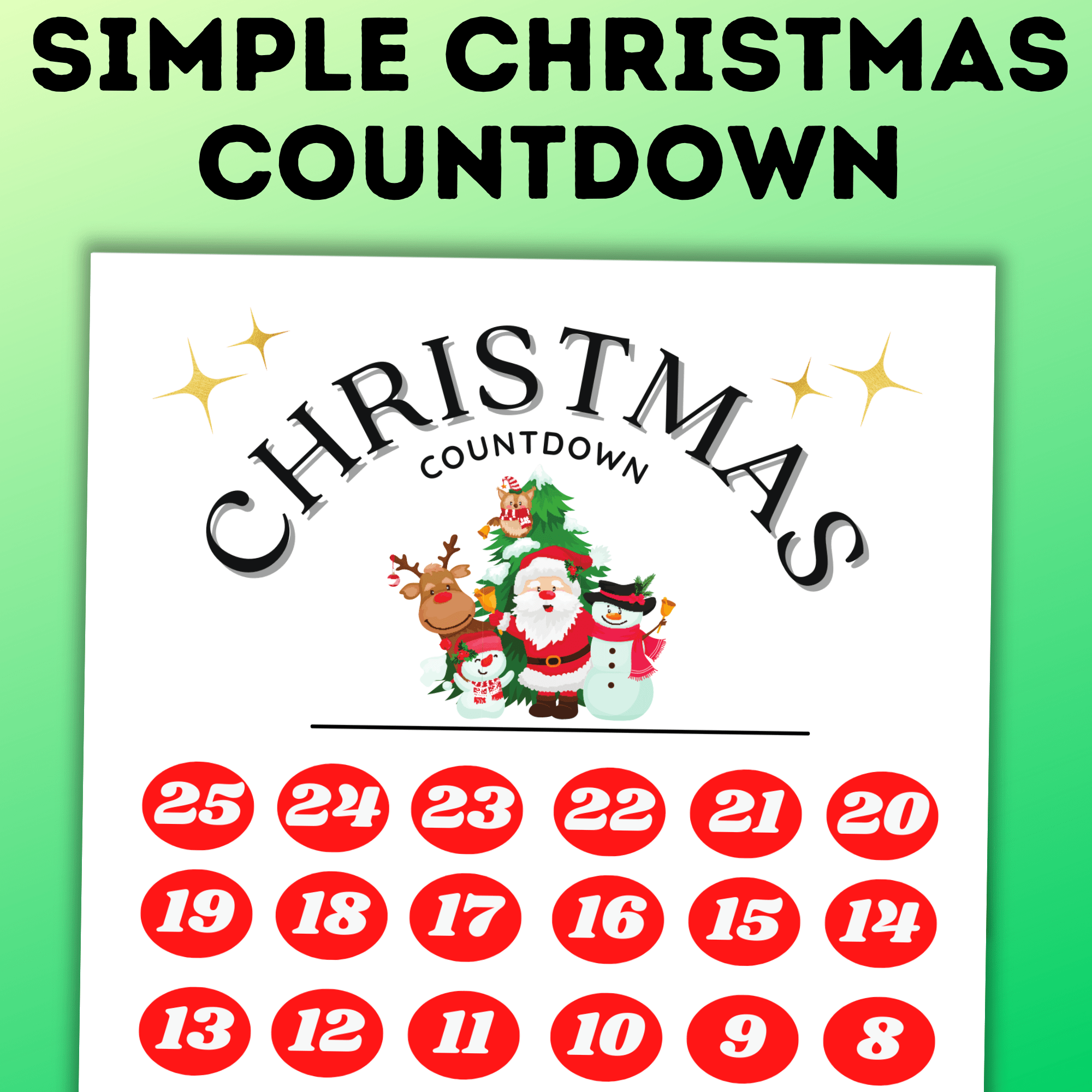Christmas Countdown Calendar for Kids | Christmas Calendar