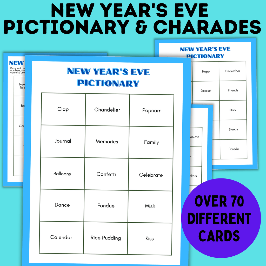 New Year's Eve 12-Hour Countdown Activity for Kids | NYE Games | Kids Games | NYE Printables