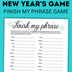 New Year's Eve Finish my Phrase | New Year's Eve Game