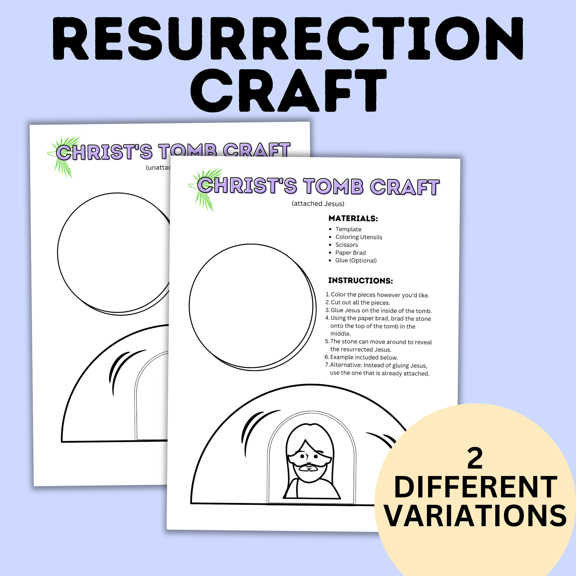 Easter Craft Template | Kids Crafts | Resurrection Crafts