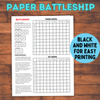 Battleship Paper Game