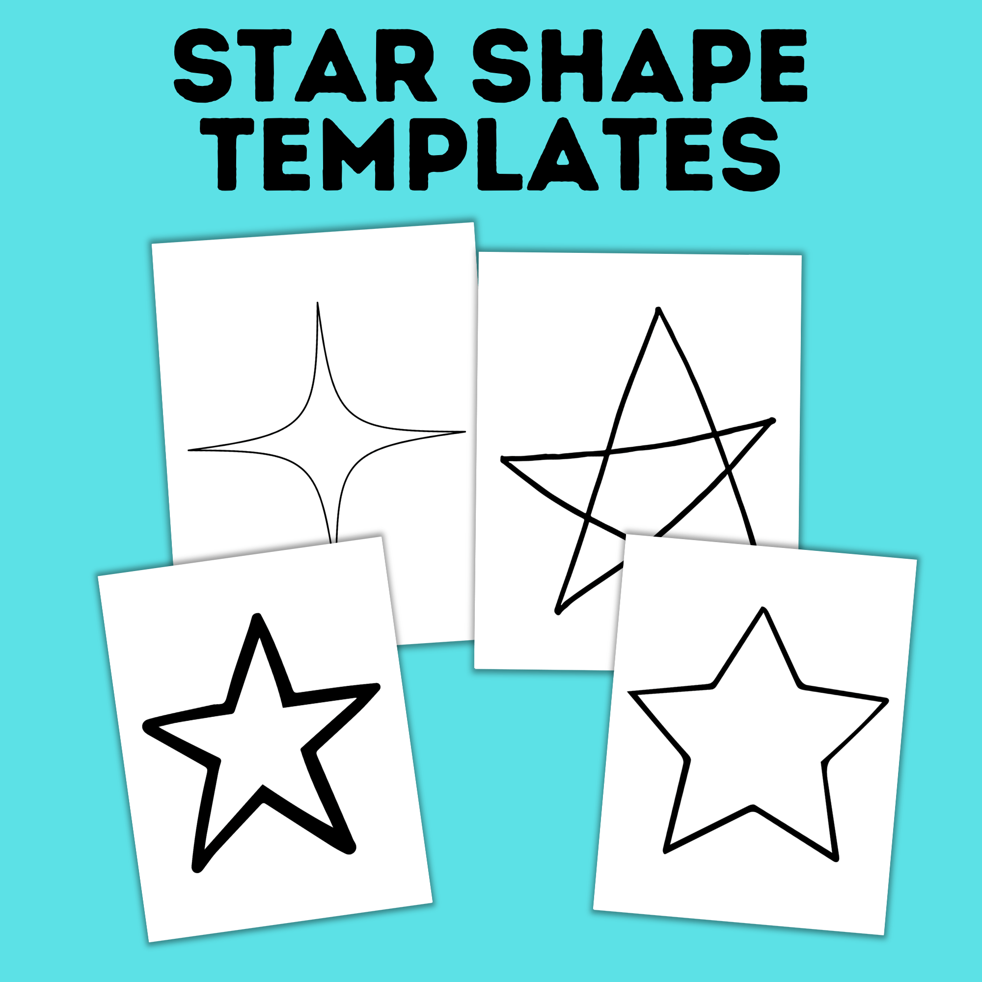 Star Shape Template for Crafts | Star Crafts | Star Shapes